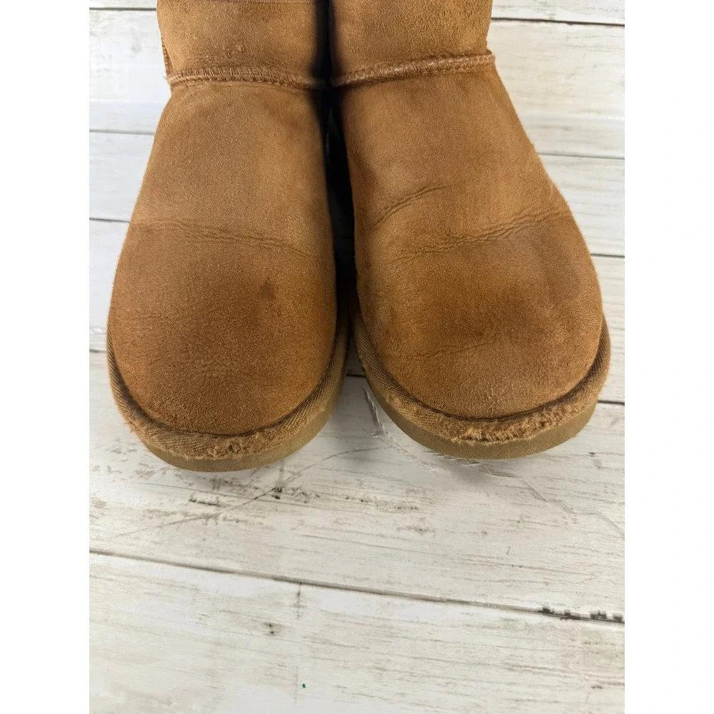 UGG Classic Ultra Mini Chestnut‎ Suede Sheepskin Ankle Boots Kids 1112109K